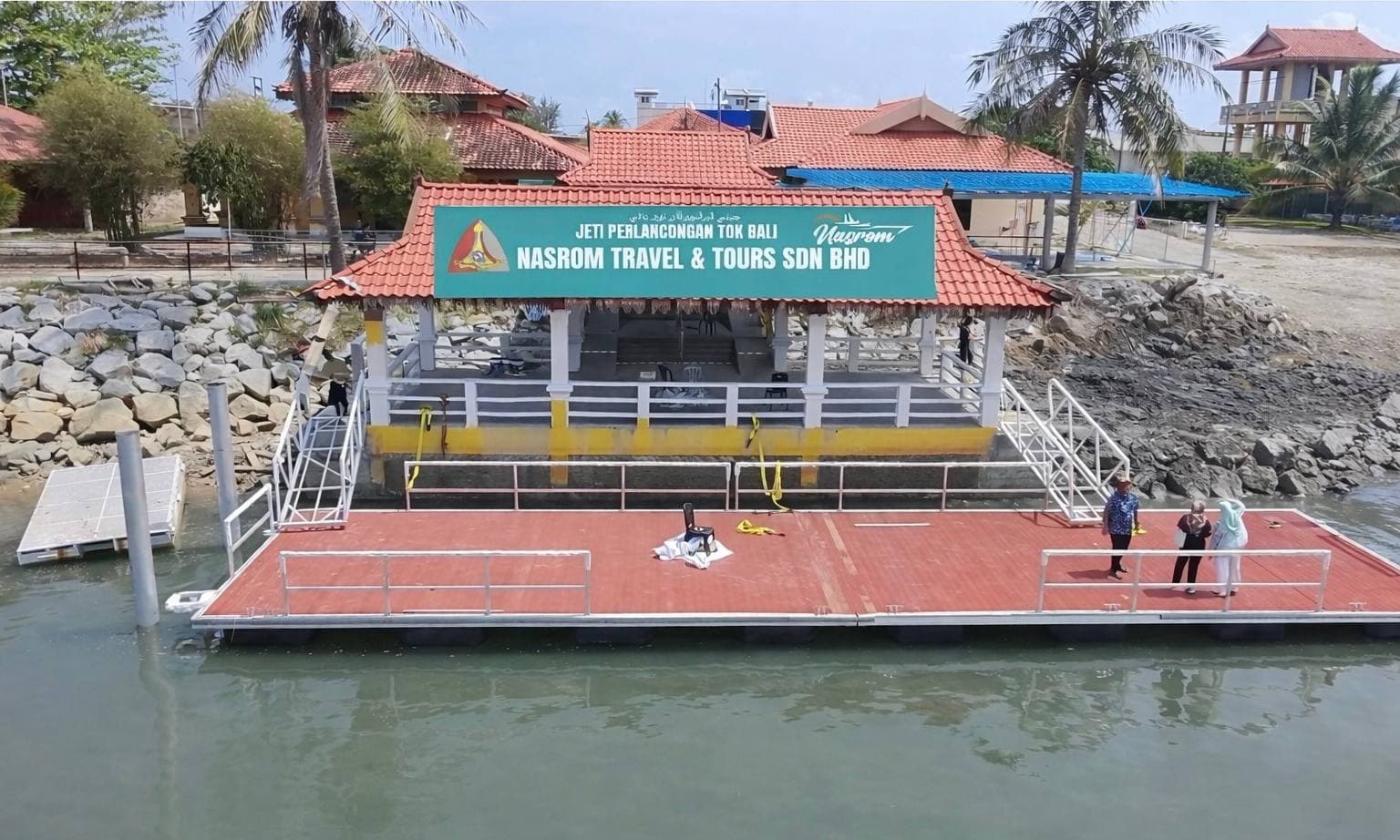 NASROM Travel & Tours boat fleet at Tok Bali Jetty