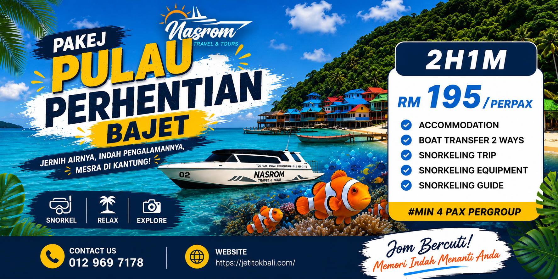 Pulau Perhentian Bajet 2H1M